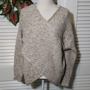 Alya Wrap Sweater Neutral M. Soft Acrylic EUC LS